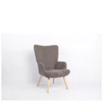 Πολυθρόνα ArteLibre LIRA Γκρι Ύφασμα Κοτλέ/Ξύλο 94.5x64x70.5cm