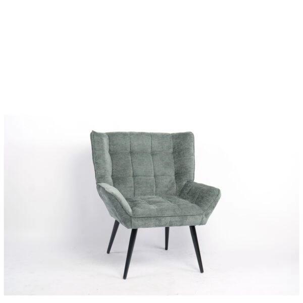 Πολυθρόνα ArteLibre TIVA Πράσινο Ύφασμα Σενίλ/Μέταλλο 84x78x77cm