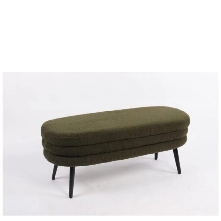 Παγκάκι Ottoman ArteLibre TONDO Πράσινο Ύφασμα Teddy/Μέταλλο 42x112x44cm