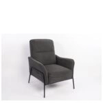 Πολυθρόνα ArteLibre ELAN Γκρι Σκούρο Ύφασμα Κοτλέ/Μέταλλο 94x77x82cm