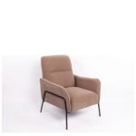 Πολυθρόνα ArteLibre ELAN Taupe Ύφασμα Κοτλέ/Μέταλλο 94x77x82cm