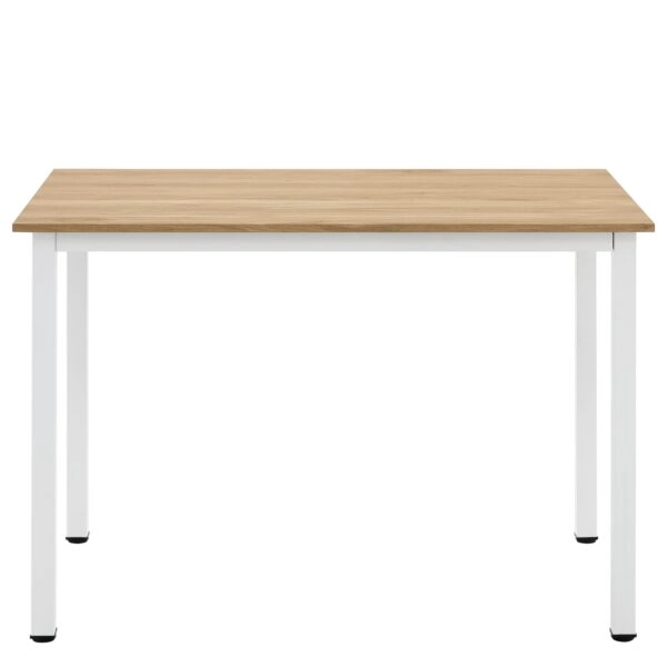 Τραπέζι Τραπεζαρίας ArteLibre VERDELL Sonoma/Λευκό Μέταλλο/Μοριοσανίδα 110x70x76cm