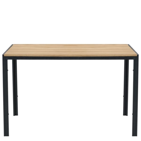 Τραπέζι Τραπεζαρίας ArteLibre CRESTMERE Sonoma/Μαύρο Μέταλλο/Μοριοσανίδα 120x70x75cm