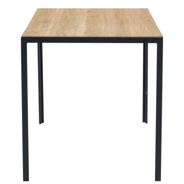 Τραπέζι Τραπεζαρίας ArteLibre CRESTMERE Sonoma/Μαύρο Μέταλλο/Μοριοσανίδα 120x70x75cm