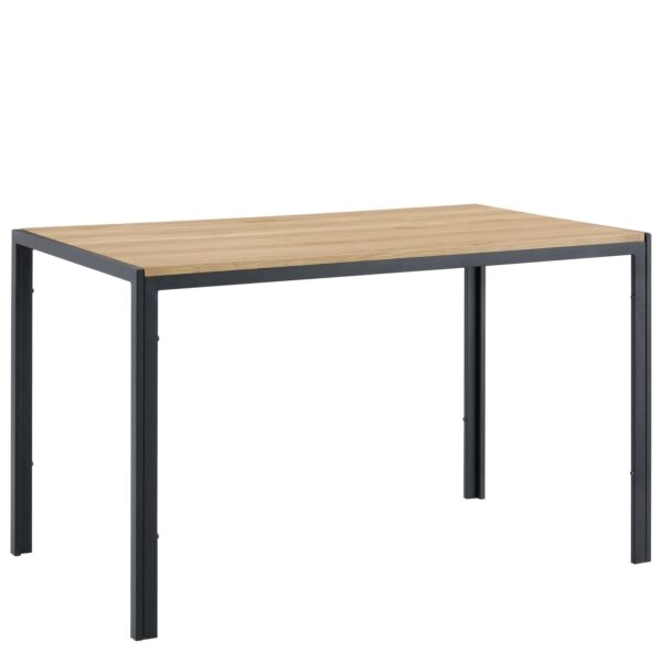 Τραπέζι Τραπεζαρίας ArteLibre CRESTMERE Sonoma/Μαύρο Μέταλλο/Μοριοσανίδα 120x70x75cm