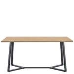 Τραπέζι Τραπεζαρίας ArteLibre DUNSMERE Sonoma/Μαύρο Μέταλλο/Μοριοσανίδα 160x90x75cm