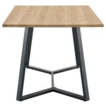 Τραπέζι Τραπεζαρίας ArteLibre DUNSMERE Sonoma/Μαύρο Μέταλλο/Μοριοσανίδα 160x90x75cm