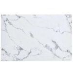 Τραπέζι Τραπεζαρίας ArteLibre IRWELL Λευκό Μάρμαρο/Μαύρο Μέταλλο/Μοριοσανίδα 120x80x75cm