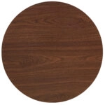 Τραπέζι Τραπεζαρίας ArteLibre QUINTON Καρυδί/Μαύρο Μέταλλο/Μοριοσανίδα 60x60x74cm