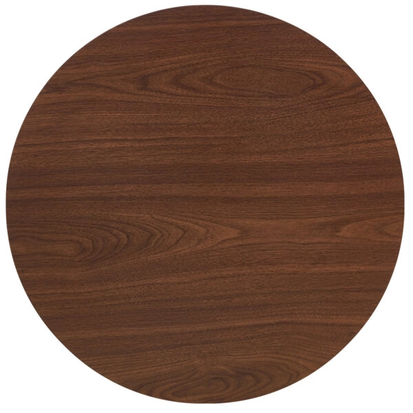 Τραπέζι Τραπεζαρίας ArteLibre QUINTON Καρυδί/Μαύρο Μέταλλο/Μοριοσανίδα 60x60x74cm