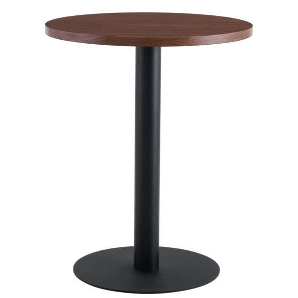 Τραπέζι Τραπεζαρίας ArteLibre QUINTON Καρυδί/Μαύρο Μέταλλο/Μοριοσανίδα 60x60x74cm