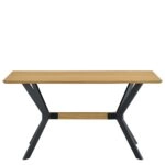Τραπέζι Τραπεζαρίας ArteLibre ELDRIDGE Sonoma Μέταλλο/Μοριοσανίδα 160x80x74cm