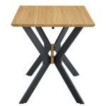 Τραπέζι Τραπεζαρίας ArteLibre ELDRIDGE Sonoma Μέταλλο/Μοριοσανίδα 160x80x74cm