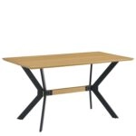 Τραπέζι Τραπεζαρίας ArteLibre ELDRIDGE Sonoma Μέταλλο/Μοριοσανίδα 140x70x74cm