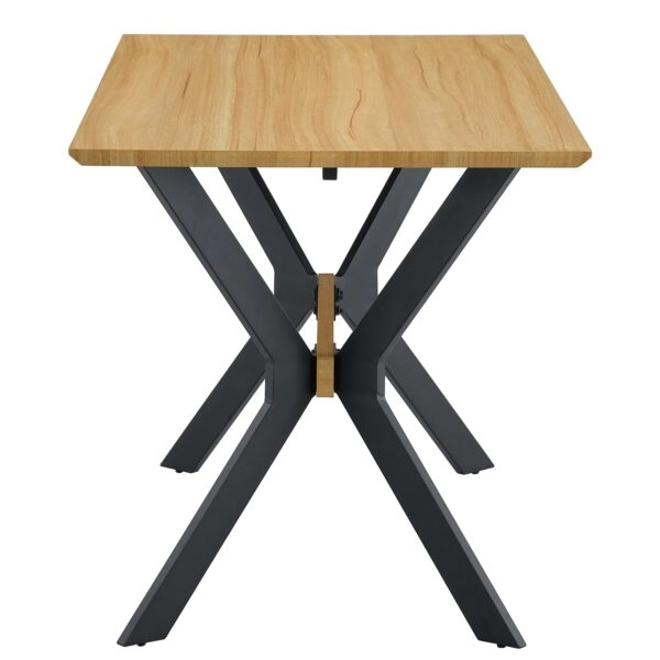 Τραπέζι Τραπεζαρίας ArteLibre ELDRIDGE Sonoma Μέταλλο/Μοριοσανίδα 140x70x74cm