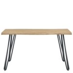 Τραπέζι Τραπεζαρίας ArteLibre BRANWELL Sonoma Μέταλλο/Μοριοσανίδα 120x60x77.5cm