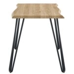 Τραπέζι Τραπεζαρίας ArteLibre BRANWELL Sonoma Μέταλλο/Μοριοσανίδα 120x60x77.5cm