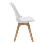 Τραπεζαρία Balou-Gaston σετ 5τεμ  MDF και pp σε λευκή-φυσική απόχρωση Φ100x73εκ