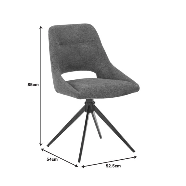 Τραπεζαρία Gustas-Luciano I  σετ 5τεμ λευκό μαρμάρου-κρεμ υφασμα 120x80x76εκ