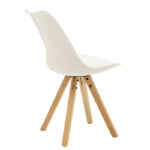 Τραπεζαρία Balou-Caron σετ 5τεμ  pp-mdf σε λευκή-φυσική απόχρωση Φ100x73εκ