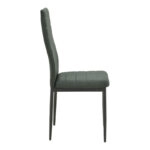 Τραπεζαρία Balou-Parker  σετ 5τεμ μαύρο-ύφασμα ανθρακί Φ120x73εκ