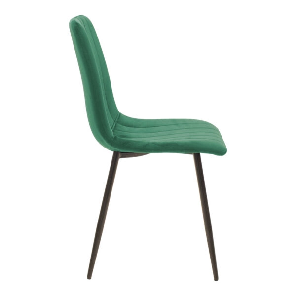 Τραπεζαρία Balou-Noor  σετ 5τεμ MDF μαύρο-κυπαρισσι Φ100x73εκ