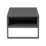Τραπέζι σαλονιού Bendon  σε ανθρακί-μαύρη απόχρωση 100x60x44.5εκ