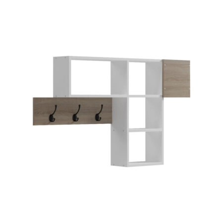 Κρεμάστρα τοίχου Wenia  σε sonoma-λευκό 99.5x15x61εκ
