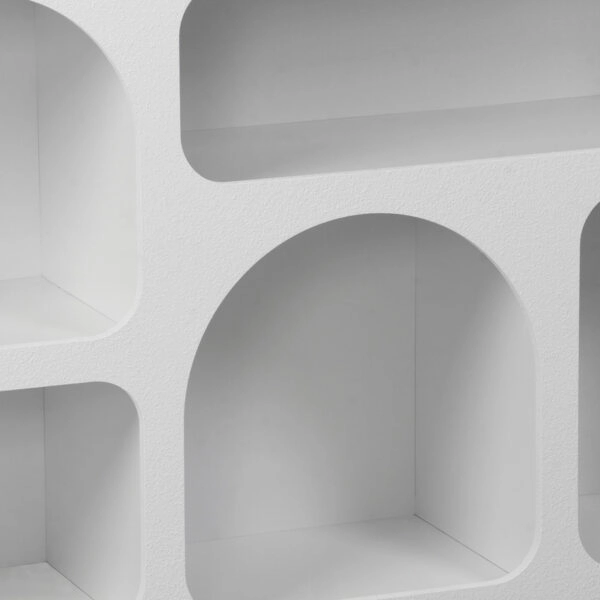 Μπουφές Emersi με ράφια mdf σε λευκή απόχρωση 164x34x76εκ