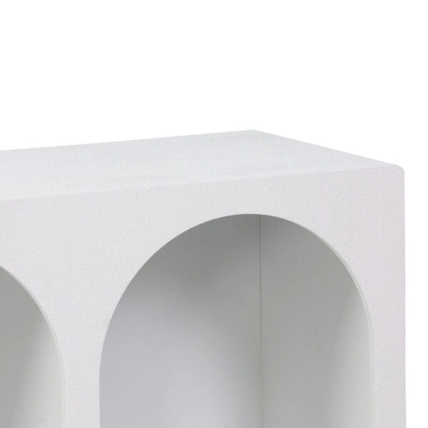 Μπουφές Emersi με ράφια mdf σε λευκή απόχρωση 120x35x76εκ