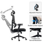 Καρέκλα γραφείου διευθυντή Cadrey mesh μαύρο 67x64x120-128εκ