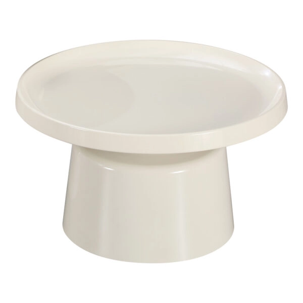 Τραπέζι σαλονιού Ginoze  μέταλλο σε λευκή απόχρωση Φ70x38εκ