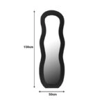 Καθρέπτης Glinde Inart βελούδο σε μαύρη απόχρωση 50x3.3x150εκ