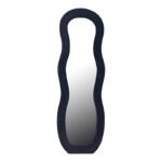 Καθρέπτης Glinde Inart βελούδο σε μαύρη απόχρωση 50x3.3x150εκ