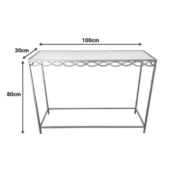 Κονσόλα Benda Inart μέταλλο σε χρυσή απόχρωση 100x30x80εκ