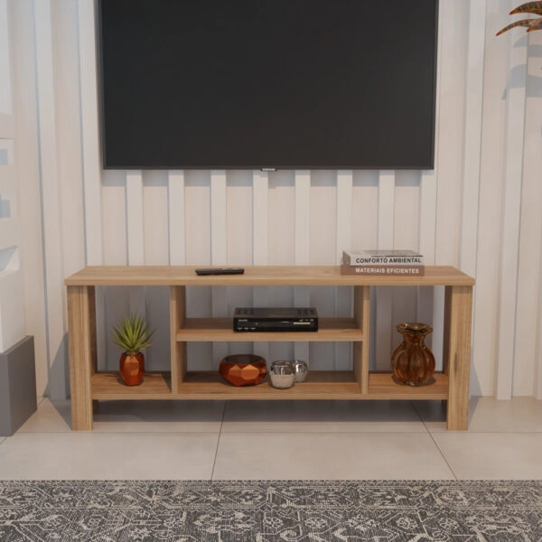 Έπιπλο τηλεόρασης Seref  σε oak απόχρωση 120x30x47εκ