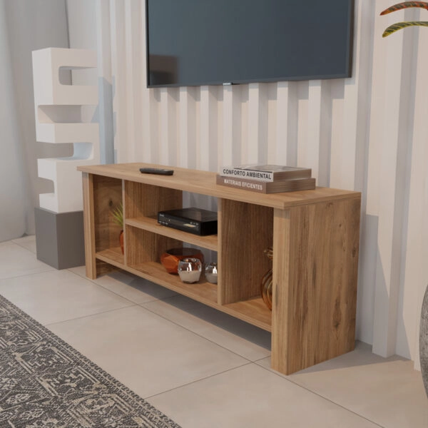 Έπιπλο τηλεόρασης Seref  σε oak απόχρωση 120x30x47εκ