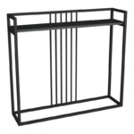 Κονσόλα Convida ανθρακί με μαύρο μεταλλικό σκελετό 100x25x90εκ