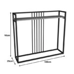 Κονσόλα Convida ανθρακί με μαύρο μεταλλικό σκελετό 100x25x90εκ