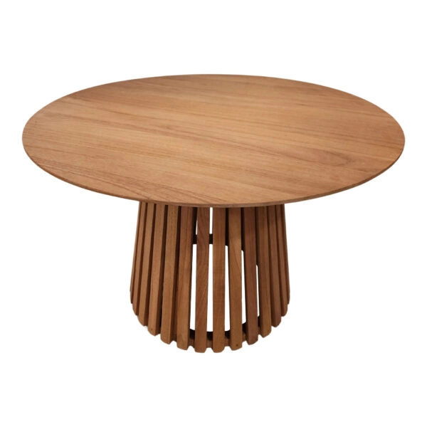 Τραπέζι Kenda Ι mindi ξύλο σε φυσική απόχρωση Φ120x75εκ