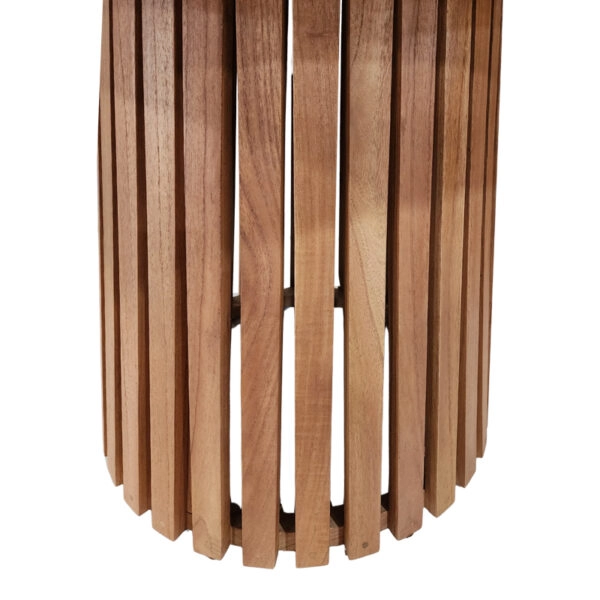 Τραπέζι Kenda Ι mindi ξύλο σε φυσική απόχρωση Φ120x75εκ