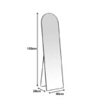 Καθρέπτης Plaza  αλουμίνιο σε λευκή απόχρωση 40x28x150εκ