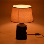 Επιτραπέζιο φωτιστικό Wabbi Inart Ε27 κεραμικό σε μαύρο-μπεζ απόχρωση Φ28x41εκ