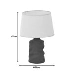 Επιτραπέζιο φωτιστικό Wabbi Inart Ε27 κεραμικό σε μαύρο-μπεζ απόχρωση Φ28x41εκ