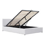 Κρεβάτι Dellia  με αποθηκευτικό χώρο pu λευκό 150x200εκ