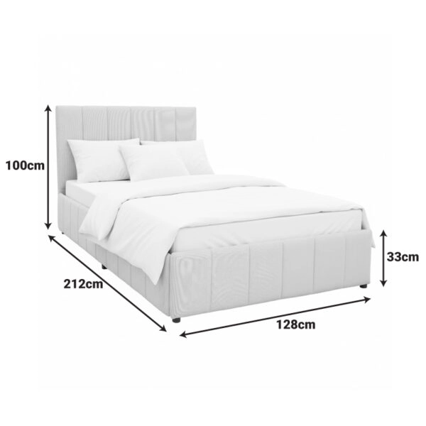 Κρεβάτι Snuggle με αποθηκευτικό χώρο ύφασμα μπεζ 120x200εκ