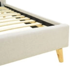 Κρεβάτι LumiLux  ύφασμα σε μπεζ απόχρωση 160x200εκ