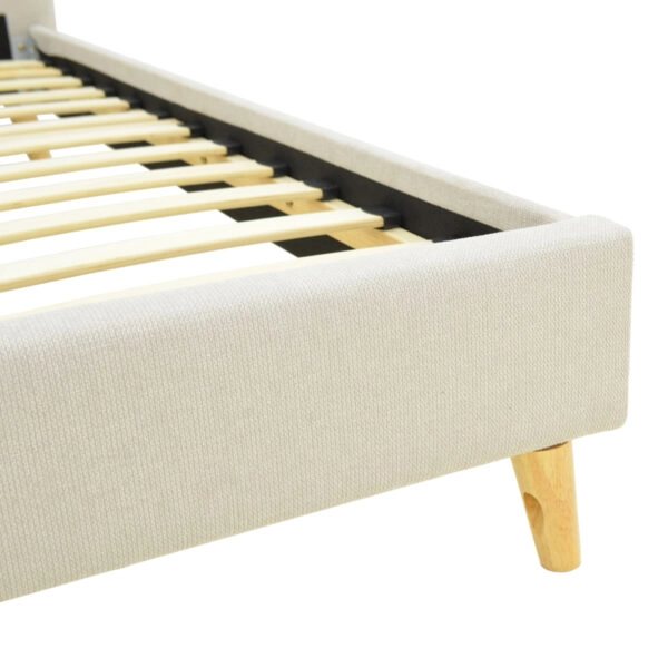 Κρεβάτι LumiLux  ύφασμα σε μπεζ απόχρωση 160x200εκ