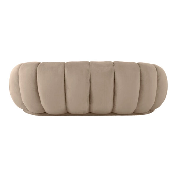 Καναπές Embrace βελούδο σε μπεζ απόχρωση 180x105x65εκ