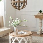 Alcott Τραπέζι Σαλονιού Ξύλο MDF Λευκή Πατίνα (81x81x40)cm